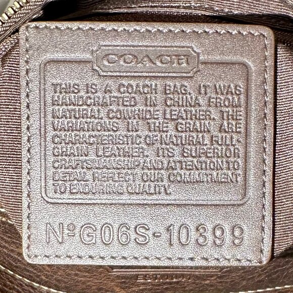 COACH Chelsea Laced Fringe.Duffle Distressed Pebble Leather Chestnut Brown 10399 - Picture 13 of 16